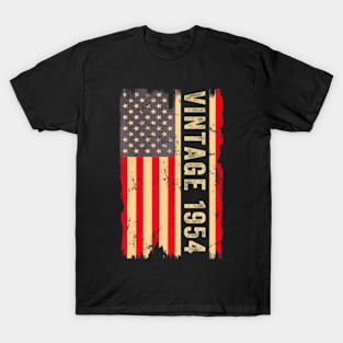 1954 70Th Birthday Gifts 70 Years Old American Flag T-Shirt